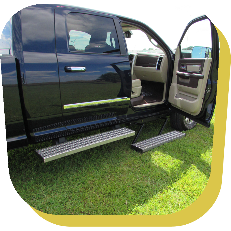 A product shot of a LifeLyfts Running Board Lift.